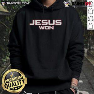 Official Chas McCormick Jesus Won hoodie featuring bold graphics and a comfortable fit, perfect for fans and casual wear.