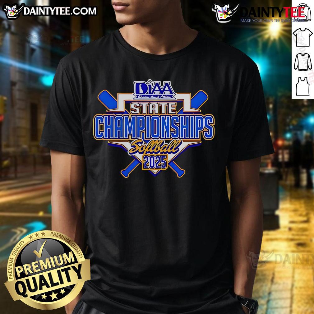 Alt Text: Official Diaa State Softball Championships 2025 Logo T-Shirt featuring vibrant colors and bold championship logo design.