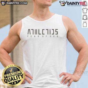 Official Fear Of God Athletics quick-dry jersey performance tank top in black, perfect for workouts and athletic wear.