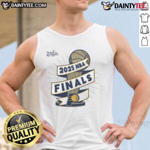 Official Indiana Pacers Stadium Essentials 2025 NBA Finals Clutch Tank Top in vibrant blue with team logo and stylish design.