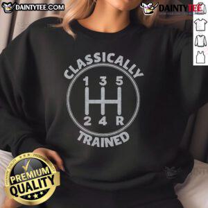 Premium Classically Trained in the 80s Sweatshirt featuring retro design and vibrant colors for a stylish vintage look.