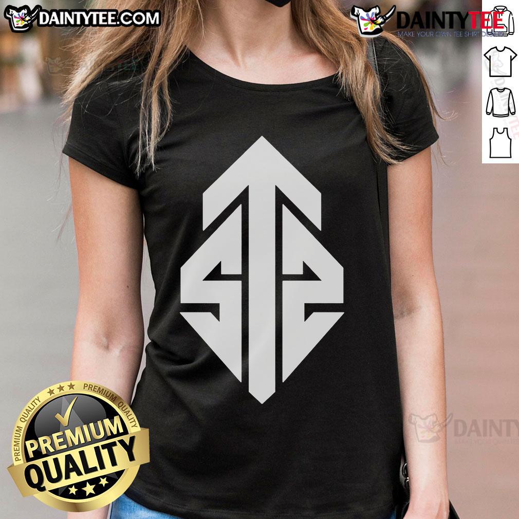 Alt Text: The Sleeping Souls album logo on a stylish ladies tee, perfect for fans of music and fashion.