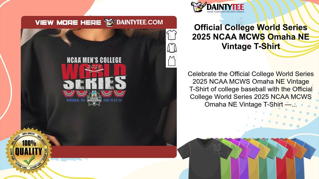 Official College World Series 2025 NCAA MCWS Omaha NE Vintage T