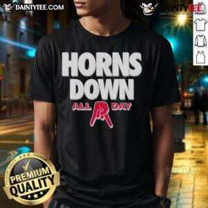 Awesome All Day Horns Down Ohio State T-Shirt featuring bold graphics and a comfortable fit for fans.