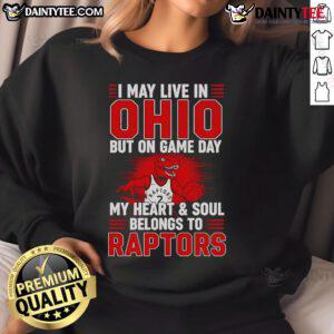 Cozy Toronto Raptors sweatshirt showcasing team spirit for game day, perfect for fans in Ohio and beyond.