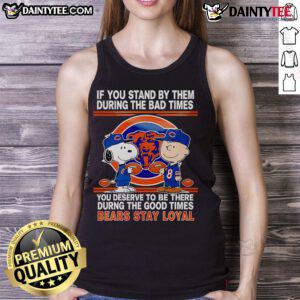 Tank top featuring bears with the quote about loyalty through good and bad times, perfect for nature lovers.