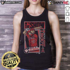 Awesome MLB The Show Angels Mike Trout tank top featuring vibrant graphics and a stylish design for fans.