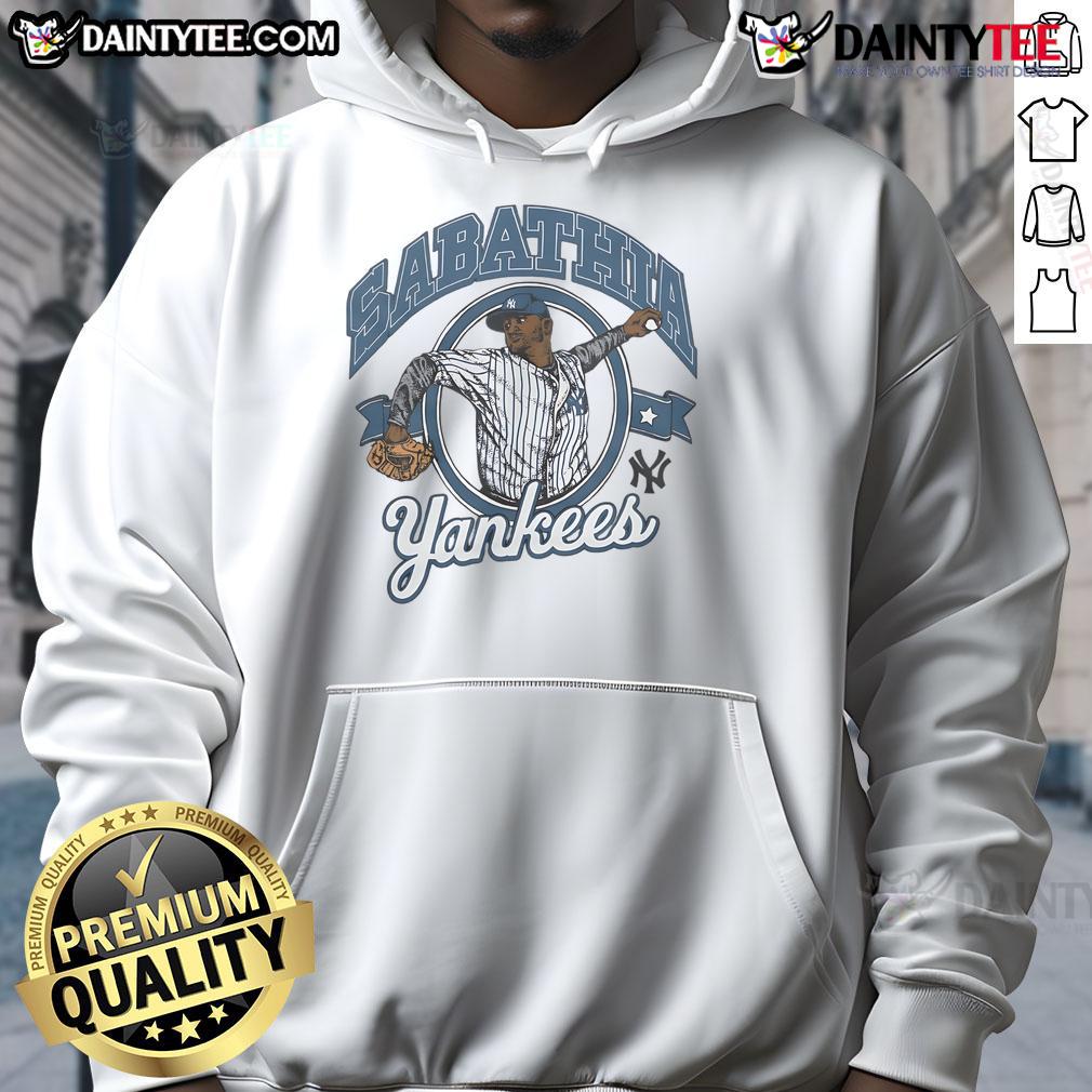 Alt Text: Awesome New York Yankees CC Sabathia hoodie featuring team logo and stylish design for fans and athletes.