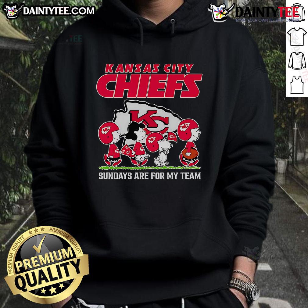 Awesome Peanuts Kansas City Chiefs hoodie for game day, perfect for showing team spirit on Sundays.