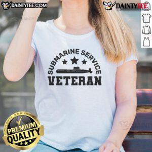 Awesome Submarine Service Veteran Ladies Tee featuring a stylish design for proud military women celebrating their service.