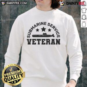 Alt Text: Awesome Submarine Service Veteran Sweatshirt featuring a bold design, perfect for honoring military submarine veterans.