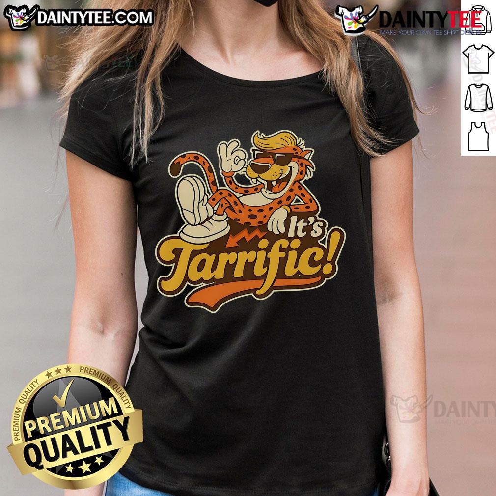 Awesome Tarrific Leopard Ladies Tee featuring a stylish leopard print design for trendy women's fashion.