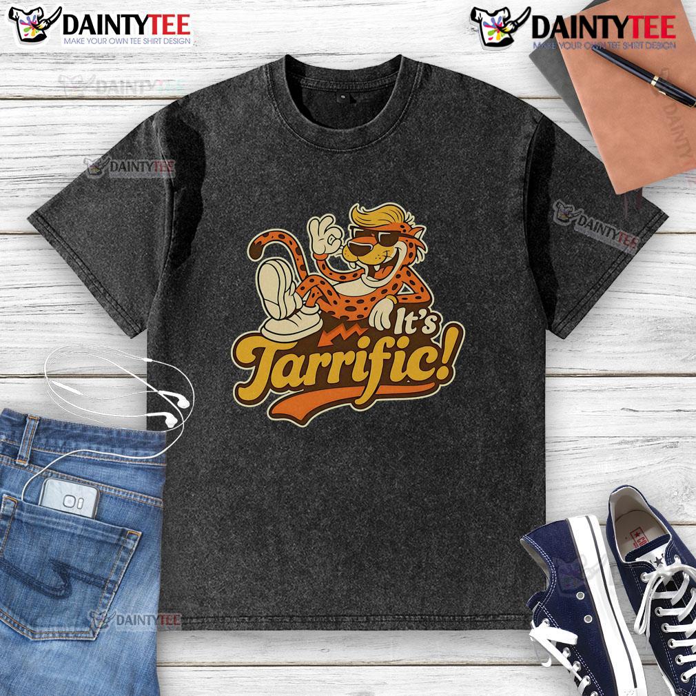 Awesome Tarrific Leopard Washed T-Shirt featuring a stylish leopard print design on a soft, relaxed-fit fabric.