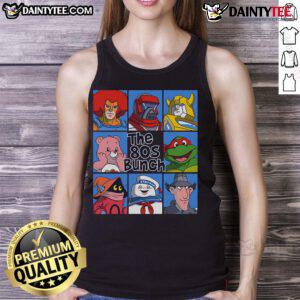 Awesome The 80s Bunch cartoon tank top featuring vibrant graphics inspired by classic 80s animated characters.