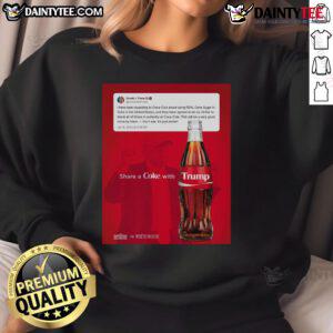 Awesome Trump Real Cane Sugar Coke sweatshirt featuring bold graphics and vibrant colors for a stylish look.