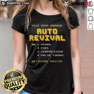 Awesome Vice Grip Garage Auto Revival Ladies Tee featuring a stylish design perfect for automotive enthusiasts.