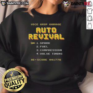 Awesome Vice Grip Garage Auto Revival Sweatshirt featuring a stylish design perfect for car enthusiasts and garage lovers.
