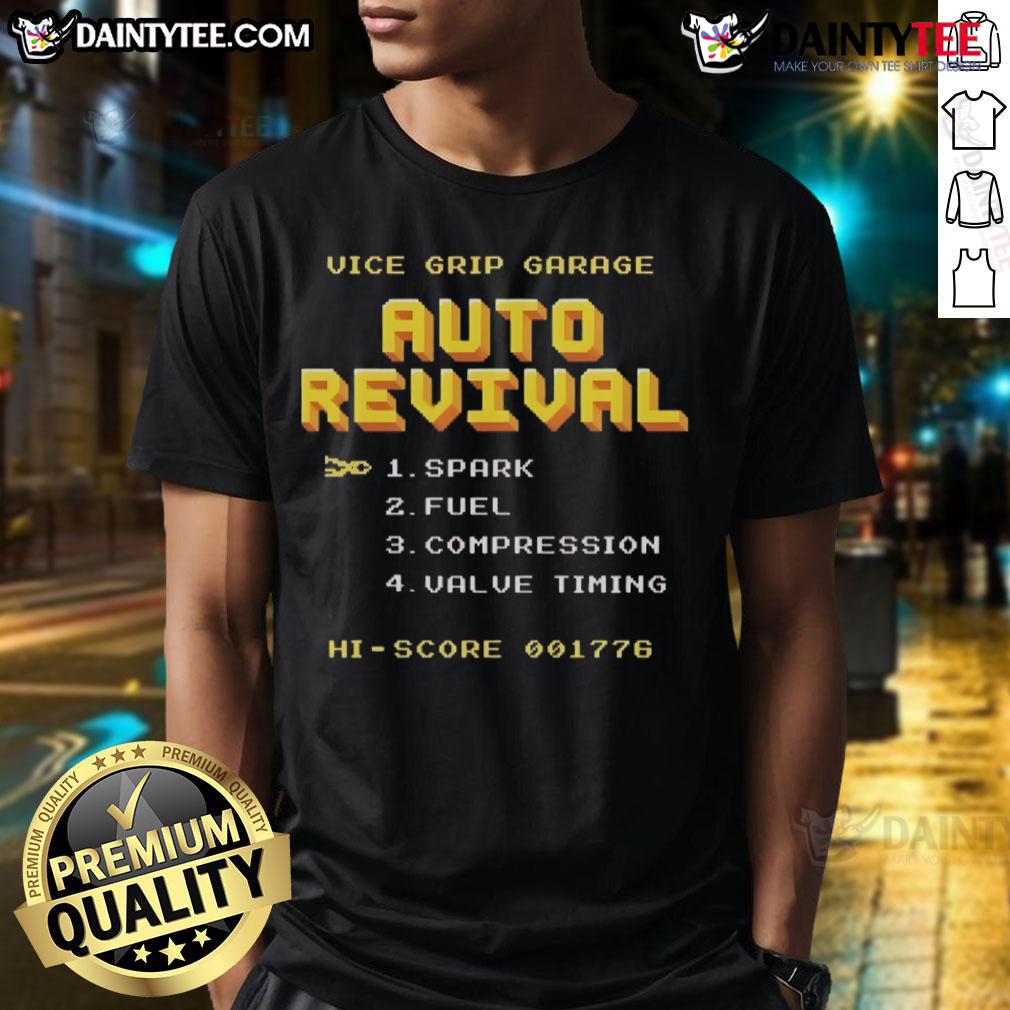 Awesome Vice Grip Garage Auto Revival T-Shirt featuring vintage auto graphics and a comfortable fit for car enthusiasts.