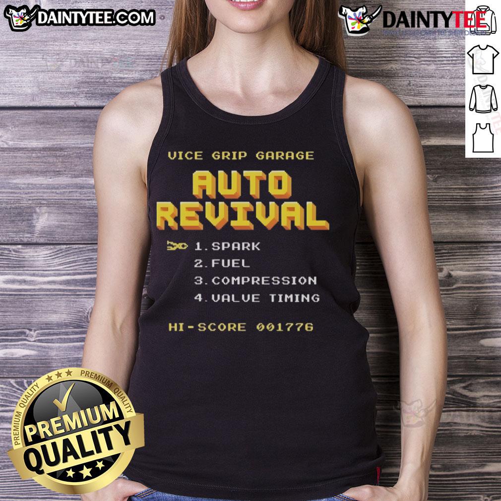 Awesome Vice Grip Garage Auto Revival Tank Top featuring a bold design, perfect for car enthusiasts and casual wear.