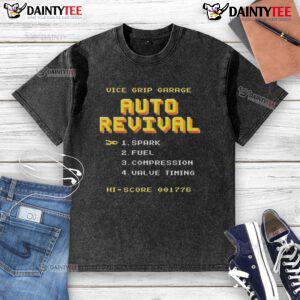 Awesome Vice Grip Garage Auto Revival washed t-shirt featuring a vintage design for automotive enthusiasts.