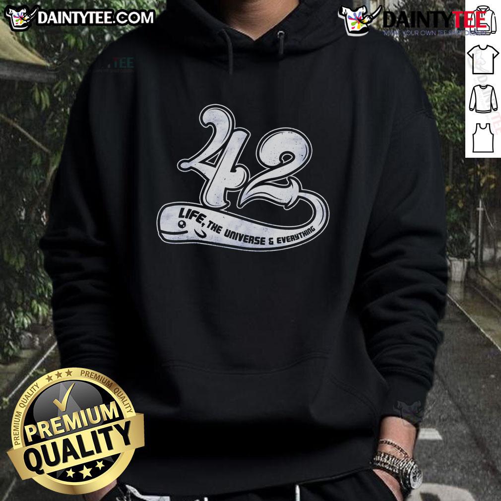 Awesome Whale 42 Life The Universe Everything Hoodie featuring a vibrant design and cozy fabric for ultimate comfort.
