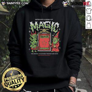 Awesome World of Magic Trading Card Magic: The Gathering hoodie featuring vibrant graphics and a cozy design for fans.