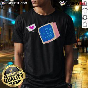 Alt Text: Cute Closed Circuit Studios Ace In Color Heart Head T-Shirt featuring a vibrant heart design on a stylish tee.