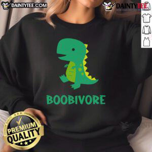 Adorable Cute Dinosaur Boobivore Sweatshirt featuring a playful dino design, perfect for casual and cozy outfits.