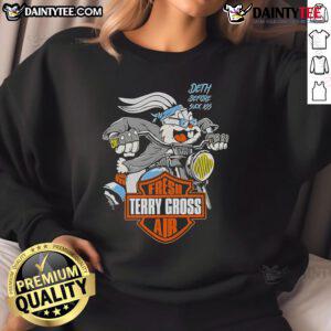 Alt Text: Cute Fresh Terry Gross air logo sweatshirt in soft fabric, perfect for casual wear and fans of Terry Gross.