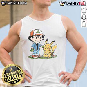 Cute Pokmon Strong Friendship Peanuts Tank Top featuring adorable characters in a vibrant design for fans and collectors.