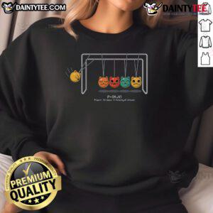 Alt Text: Cute Schrdinger in a box physics sweatshirt featuring a playful cat design for science enthusiasts.
