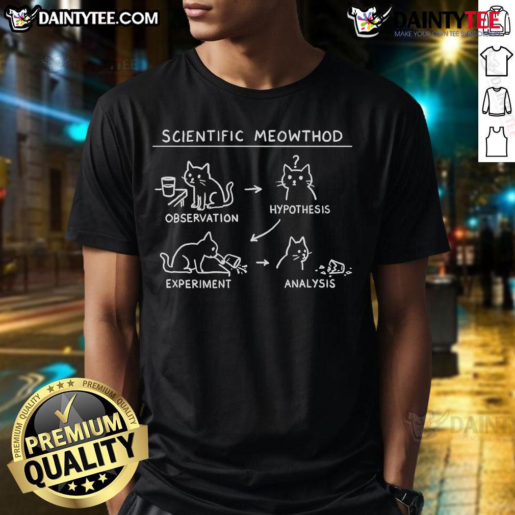 Cute Scientific Meowthod T-Shirt featuring a playful cat design, perfect for science lovers and Pokmon fans alike.