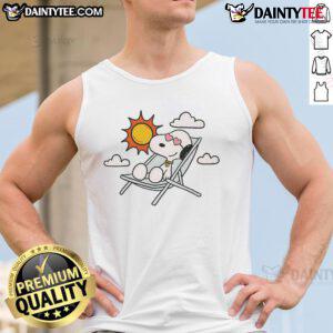 Cute summer Snoopy tank top featuring vibrant colors and playful design, perfect for warm weather outings.