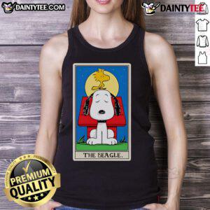 Alt Text: Cute the Beagle Tarot Snoopy tank top featuring a playful beagle design, perfect for pet lovers and tarot enthusiasts.