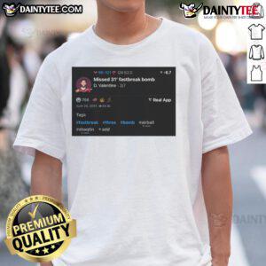 Funny Airball 31 Fastbreak Bomb T-Shirt featuring a humorous basketball design, perfect for sports fans and casual wear.