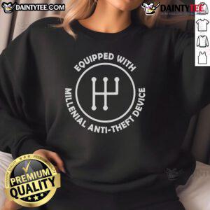 Funny equipped with Millennial anti-theft OneDrive icon sweatshirt, perfect for tech-savvy wardrobe upgrades.