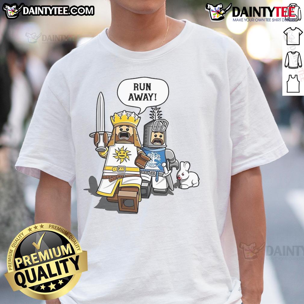 Funny Lego The Cowardly King Killer Rabbit T-Shirt featuring a whimsical rabbit design in vibrant colors.