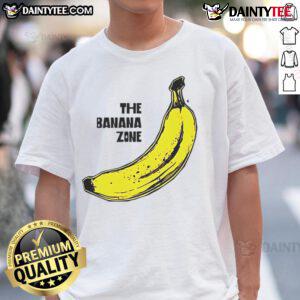 Funny The Banana Zone T-Shirt featuring a playful banana graphic and vibrant colors, perfect for quirky fashion lovers.