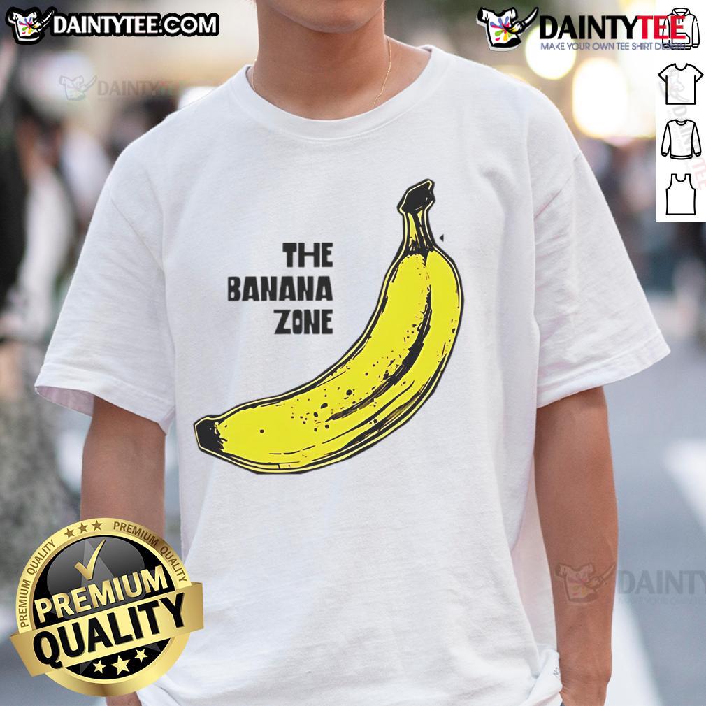 Funny The Banana Zone T-Shirt featuring a playful banana graphic and vibrant colors, perfect for quirky fashion lovers.