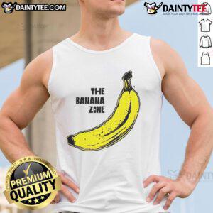 Funny The Banana Zone Tank Top featuring a playful banana graphic, perfect for summer fun and casual wear.