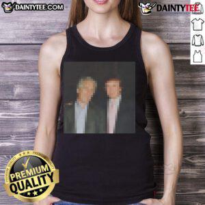 Funny Trump Epstein blurred tee tank top featuring a humorous graphic design for political satire fans.
