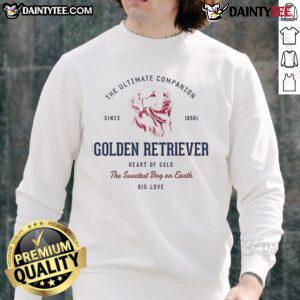 Cozy Golden Retriever Ultimate Companion sweatshirt featuring a playful design, perfect for dog lovers and casual wear.