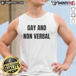 Good Gay and Non-Verbal Tank Top featuring a vibrant design, perfect for expressing LGBTQ+ pride and individuality.