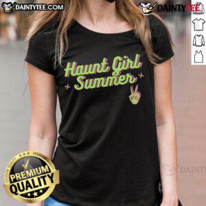 Good Haunt Girl Summer Ladies Tee featuring a stylish graphic design perfect for summer outings and casual wear.