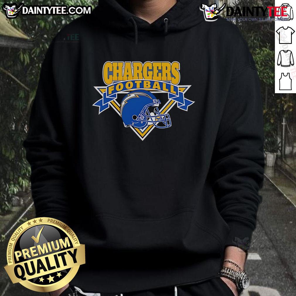 Alt Text: Navy Los Angeles Chargers hoodie by Good The Wild Collective, showcasing stylish team apparel for fans.