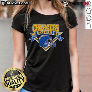 Alt Text: Navy Los Angeles Chargers ladies tee from Good The Wild Collective, perfect for game day and casual wear.