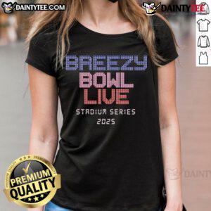 2025 Ladies Tee from the Nice Breezy Bowl Live Stadium Series showcasing vibrant design and comfortable fit.