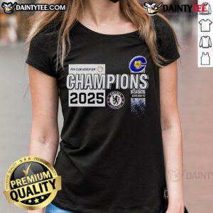 Nice Chelsea Club World Cup Champions Fan 2025 Ladies Tee showcasing a stylish design for passionate supporters.