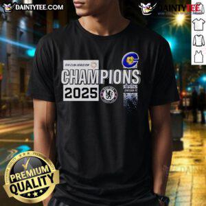 Nice Chelsea Club World Cup Champions Fan 2025 T-Shirt featuring bold graphics and vibrant colors for dedicated supporters.