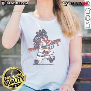 Ladies tee featuring the Detroit Tigers Paws mascot design, perfect for fans of the Nice Detroit Tigers apparel.